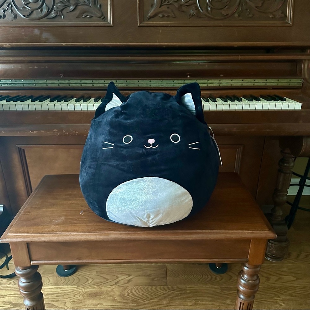 NWT Squishmallows 16” Autumn Halloween 2021 Glitter Black Cat